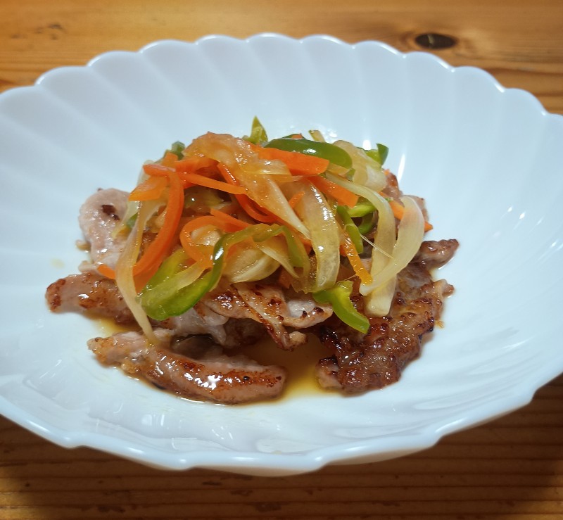 豚小間肉の南蛮漬け